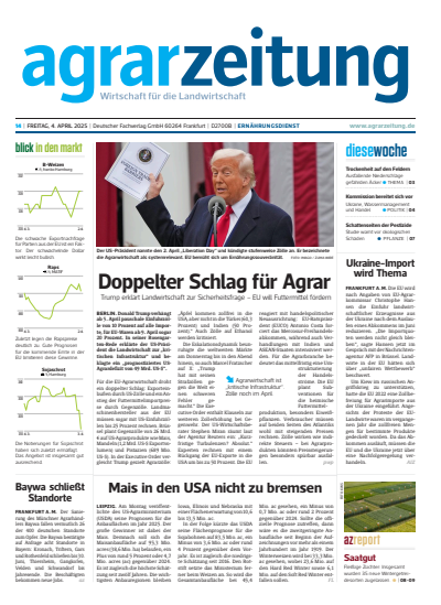 Cover der Ausgabe: agrarzeitung Jahrgang 80 (2025), Heft 14