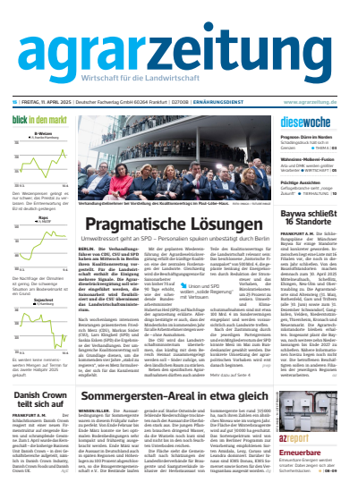 Cover of Volume: agrarzeitung Volume 80 (2025), Edition 15