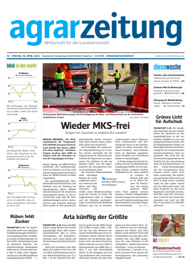 Cover of Volume: agrarzeitung Volume 80 (2025), Edition 16