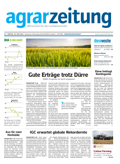 Cover of Volume: agrarzeitung Volume 80 (2025), Edition 22