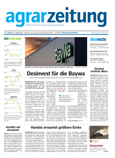 Cover der Ausgabe: agrarzeitung Jahrgang 80 (2025), Heft 25