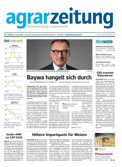 Cover of Volume: agrarzeitung Volume 80 (2025), Edition 28