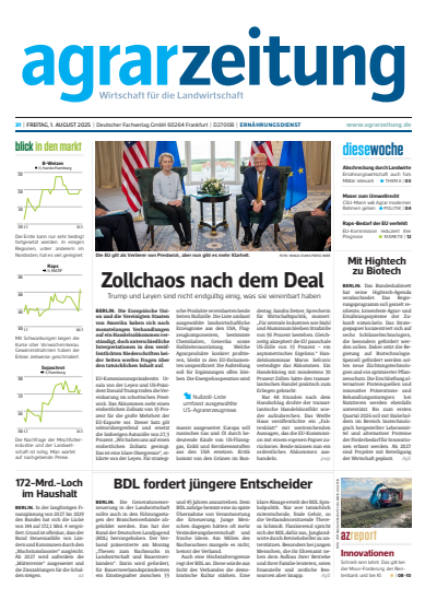 Cover der Ausgabe: agrarzeitung Jahrgang 80 (2025), Heft 31