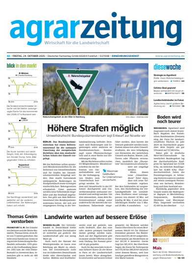 Cover of Volume: agrarzeitung Volume 80 (2025), Edition 43