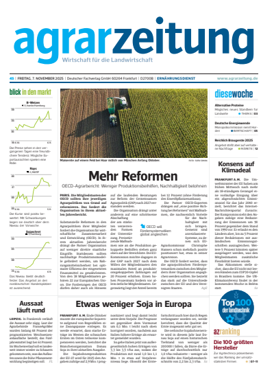 Cover of Volume: agrarzeitung Volume 80 (2025), Edition 45