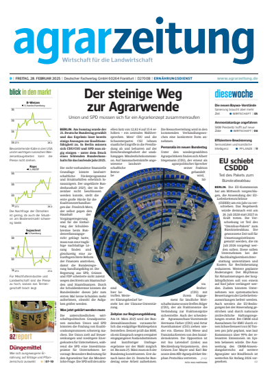 Cover of Volume: agrarzeitung Volume 80 (2025), Edition 9