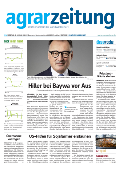 Cover der Ausgabe: agrarzeitung Jahrgang 81 (2026), Heft 1-2