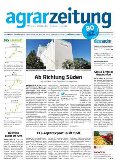 Cover der Ausgabe: agrarzeitung Jahrgang 81 (2026), Heft 12