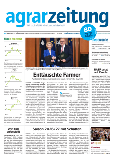 Cover der Ausgabe: agrarzeitung Jahrgang 81 (2026), Heft 13