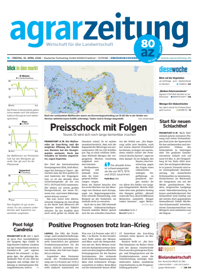 Cover der Ausgabe: agrarzeitung Jahrgang 81 (2026), Heft 15