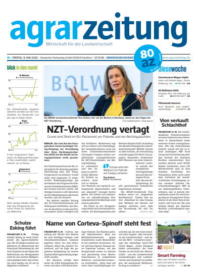 Cover der Ausgabe: agrarzeitung Jahrgang 81 (2026), Heft 19