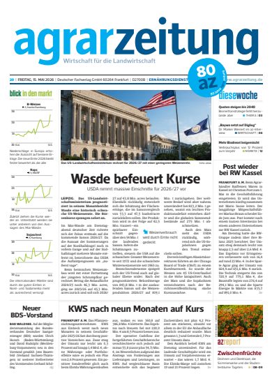 Cover der Ausgabe: agrarzeitung Jahrgang 81 (2026), Heft 20