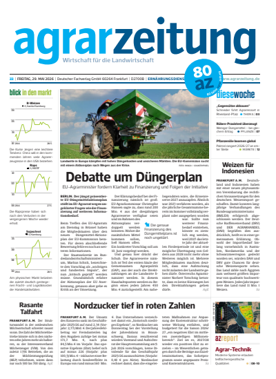 Cover der Ausgabe: agrarzeitung Jahrgang 81 (2026), Heft 22
