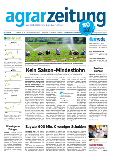 Cover of Volume: agrarzeitung Volume 81 (2026), Edition 9