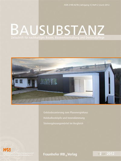 Cover der Ausgabe: Bausubstanz Jahrgang 3 (2012), Heft 2