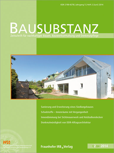 Cover der Ausgabe: Bausubstanz Jahrgang 5 (2014), Heft 2