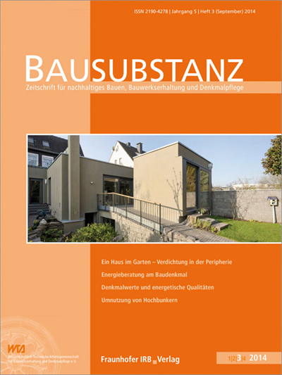 Cover der Ausgabe: Bausubstanz Jahrgang 5 (2014), Heft 3