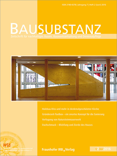Cover der Ausgabe: Bausubstanz Jahrgang 7 (2016), Heft 2