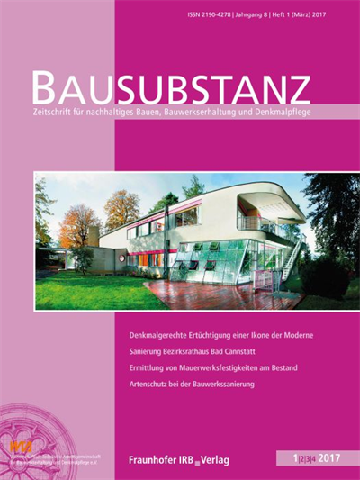 Cover der Ausgabe: Bausubstanz Jahrgang 8 (2017), Heft 1