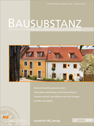 Cover der Ausgabe: Bausubstanz Jahrgang 9 (2018), Heft 1