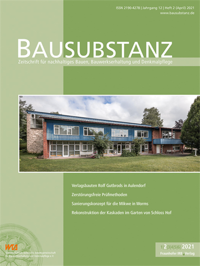 Cover der Ausgabe: Bausubstanz Jahrgang 12 (2021), Heft 2