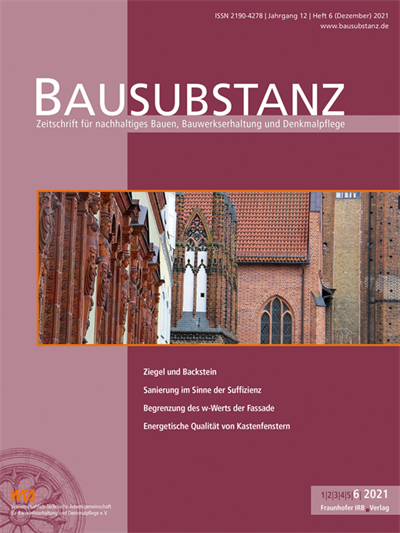 Cover der Ausgabe: Bausubstanz Jahrgang 12 (2021), Heft 6