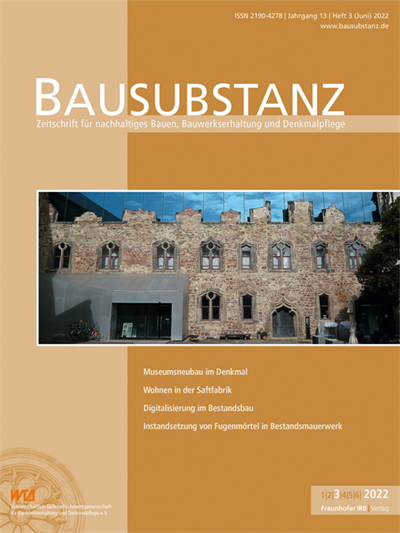 Cover der Ausgabe: Bausubstanz Jahrgang 13 (2022), Heft 3