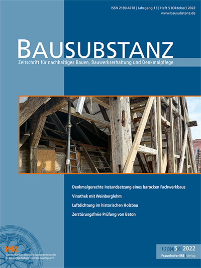 Cover der Ausgabe: Bausubstanz Jahrgang 13 (2022), Heft 5