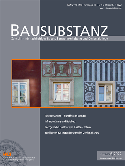 Cover der Ausgabe: Bausubstanz Jahrgang 13 (2022), Heft 6