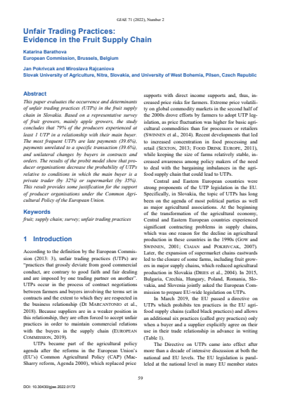 Cover der Ausgabe: GJAE - German Journal of Agricultural Economics Jahrgang 71 (2022), Heft 02