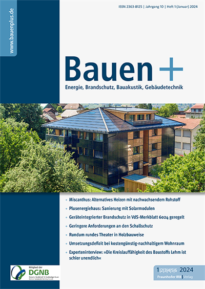 Cover der Ausgabe: Bauen+ Jahrgang 10 (2024), Heft 1