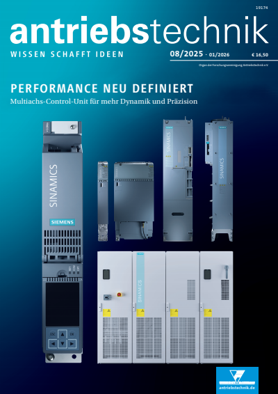 Cover der Ausgabe: antriebstechnik Jahrgang 64 (2025), Heft 08