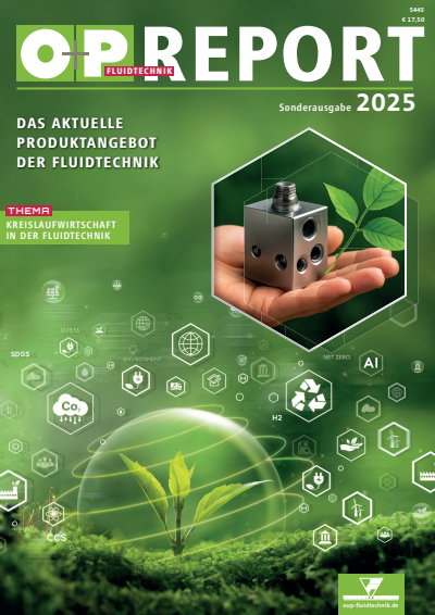 Cover der Ausgabe: O+P Fluidtechnik Jahrgang 69 (2025), Heft Report-2025