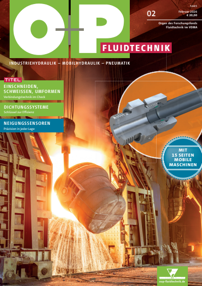 Cover der Ausgabe: O+P Fluidtechnik Jahrgang 70 (2026), Heft 2