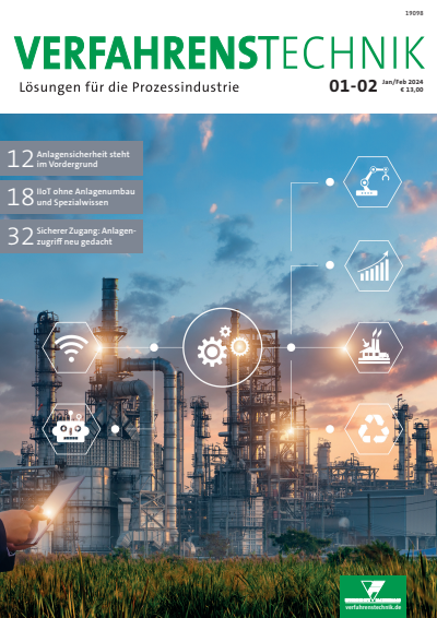 Cover der Ausgabe: Verfahrenstechnik Jahrgang 58 (2024), Heft 01-02