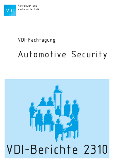 Cover of book: VDI-Fachtagung Automotive Security