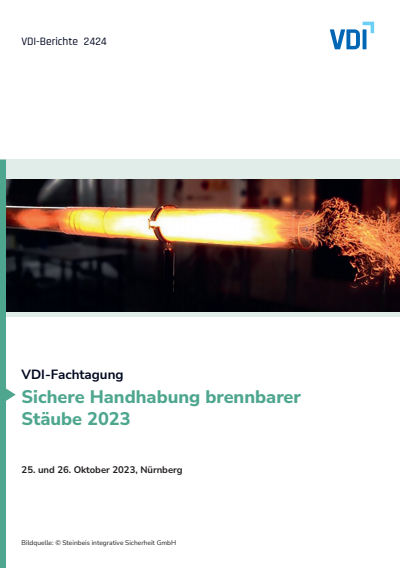 Cover of book: Sichere Handhabung brennbarer Stäube 2023