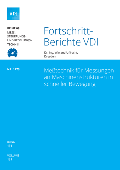Cover of book: Meßtechnik für Messungen an Maschinenstrukturen in schneller Bewegung