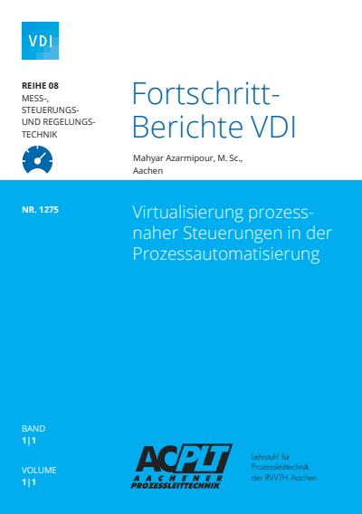Cover of book: Virtualisierung prozessnaher Steuerungen in der Prozessautomatisierung