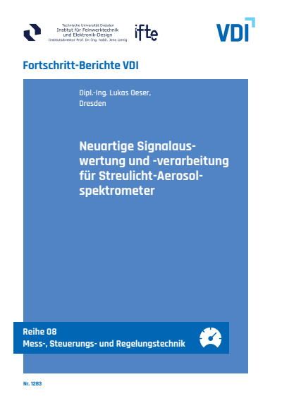 Cover des Buchs: Neuartige Signalauswertung und -verarbeitung für Streulicht-Aerosolspektrometer