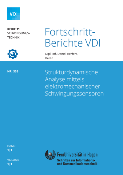 Cover of book: Strukturdynamische Analyse mittels elektromechanischer Schwingungssensoren