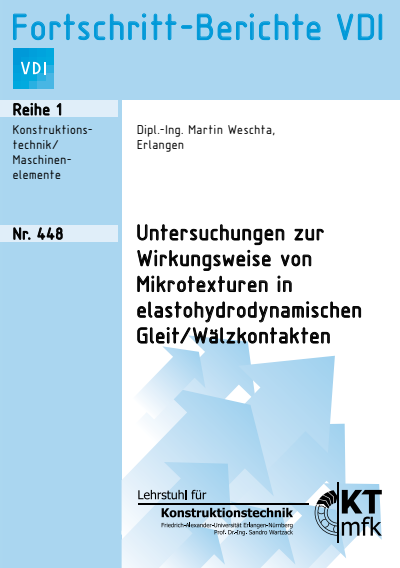 Cover des Buchs: Untersuchungen zur Wirkungsweise von Mikrotexturen in elastohydrodynamischen Gleit-/Wälzkontakten
