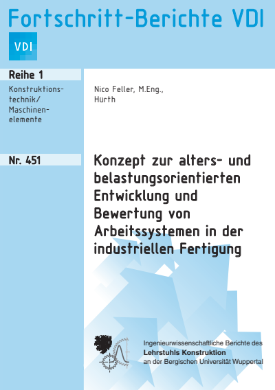 Cover des Buchs: Konzept zur alters- und belastungsorientierten Entwicklung und Bewertung von Arbeitssystemen in der industriellen Fertigung