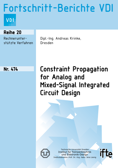 Cover of book: Constraint Propagation for Analog and Mixed-Signal Integrated Circuit Design