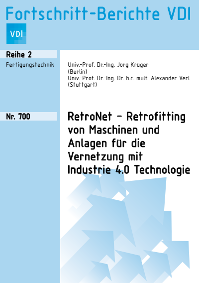 Cover des Buchs: RetroNet – Retrofitting von Maschinen und Anlagen für die Vernetzung mit Industrie 4.0 Technologie