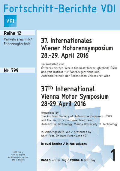 Cover des Buchs: 37. Internationales Wiener Motorensymposium 28. – 29. April 2016