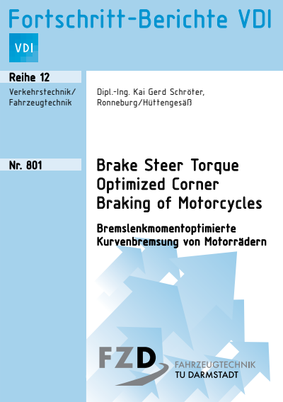 Cover of book: Bremslenkmomentoptimierte Kurvenbremsung von Motorrädern