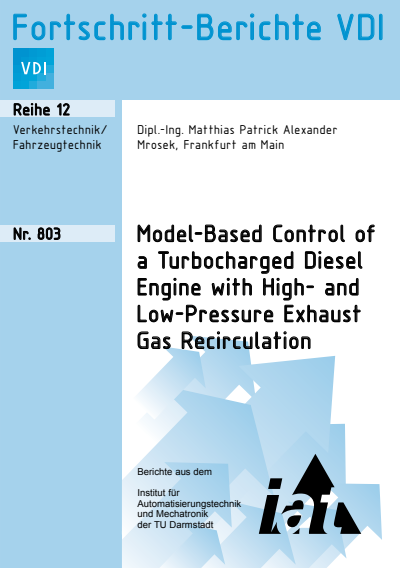 Cover of book: Model-Based Control of a Turbocharged Diesel Engine with High- and Low-Pressure Exhaust Gas