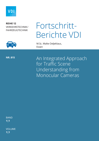 Cover des Buchs: An Integrated Approach for Traffic Scene Understanding from Monocular Cameras