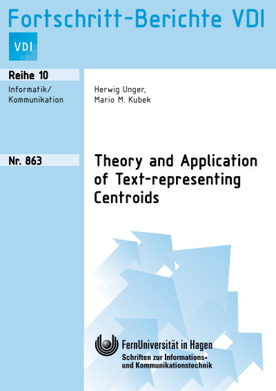 Cover of book: Theory and Application of Text-representing Centroids